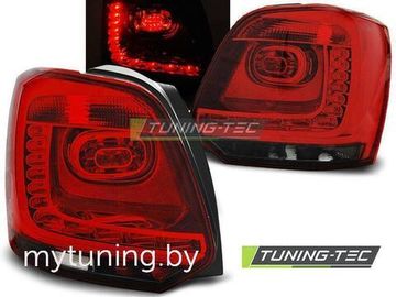 Задние фонари VW Polo 5 6R red smoke led