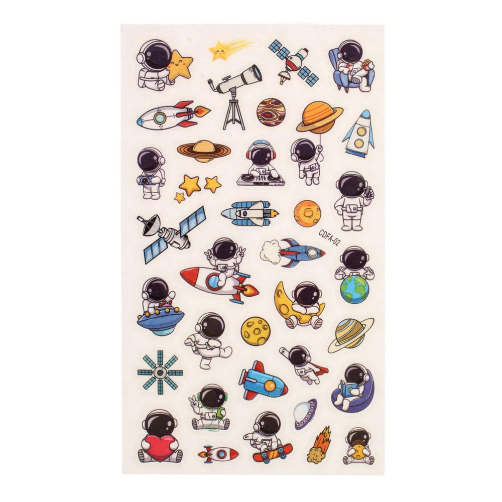 Наклейки "Космонавты" 21,5*11см. светятся в темноте