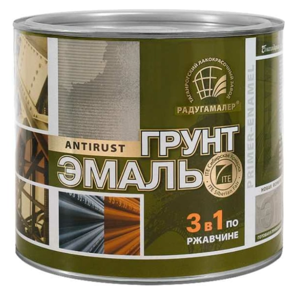 Грунт-эмаль 3в1 серая Радуга 1,9кг