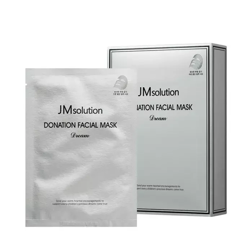 Маска тканевая для осветления кожи с пептидами JMsolution Donation Facial Mask Dream, 37 г