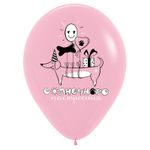 Воздушные шары Decobal с рисунком С днем рождения Милые собачки, 50 шт. размер 12" #312715
