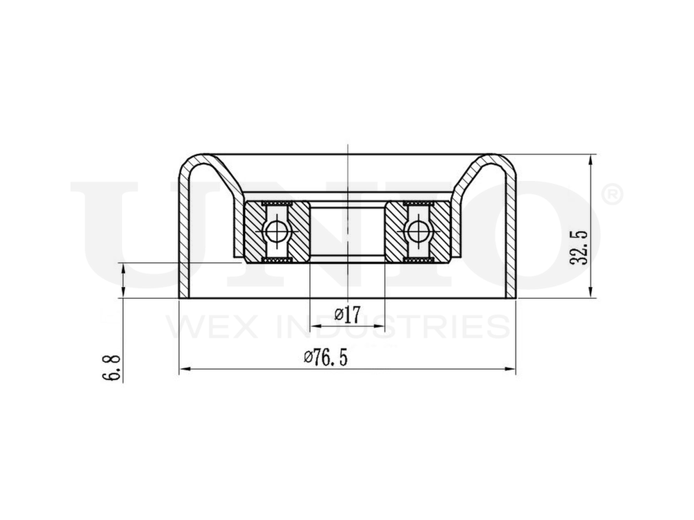 Ролик направляющий приводного ремня UNIO TNS-10105