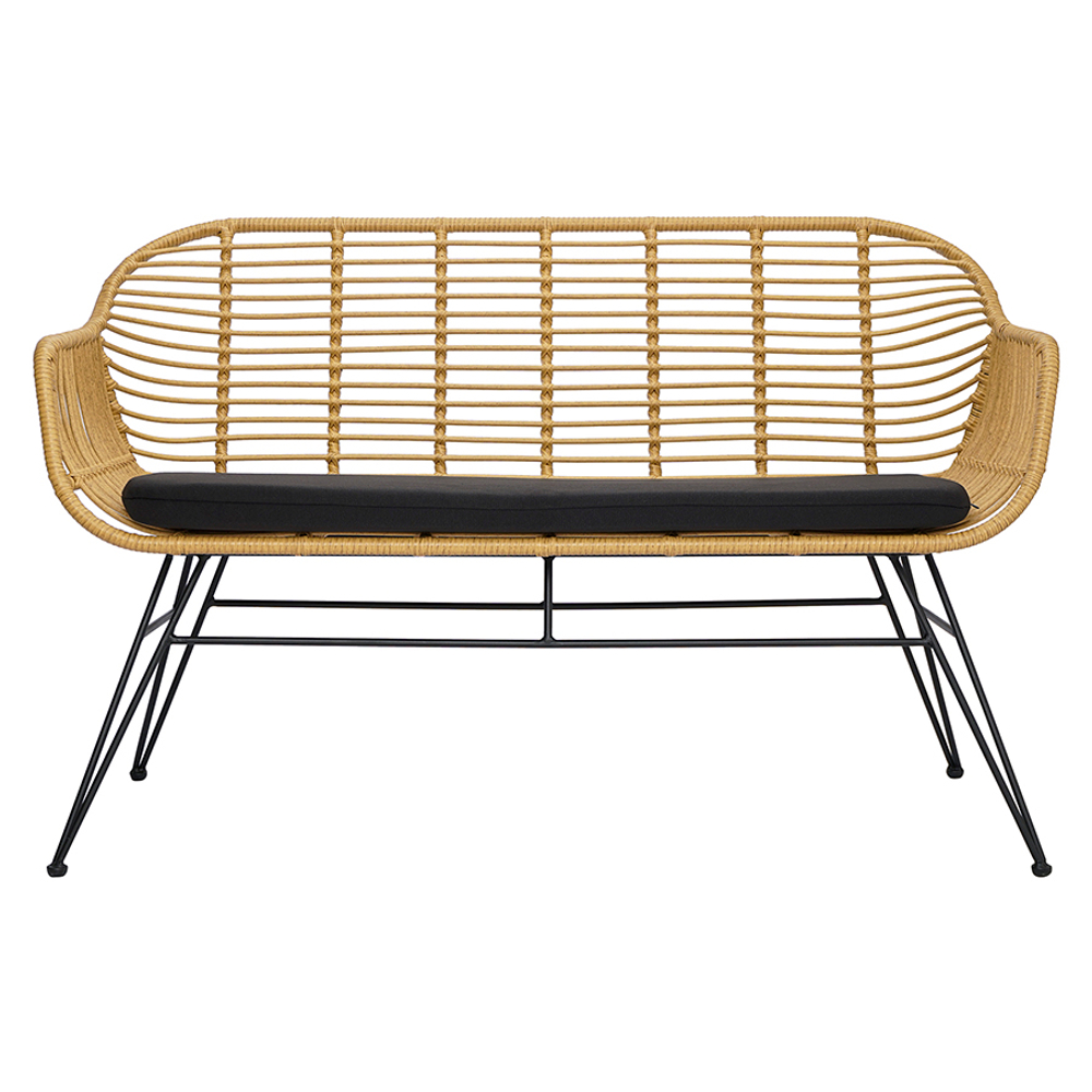 Кушетка Bergenson Bjorn Vetle Bent, 125х68х81 см, ротанг