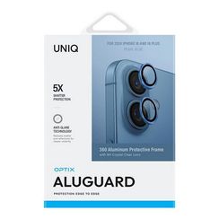 Защитное стекло для камеры Uniq OPTIX AluGuard для iPhone 16/16 Plus (IP6.1-6.7(2024)-ALENSPBLU) Pearl Blue