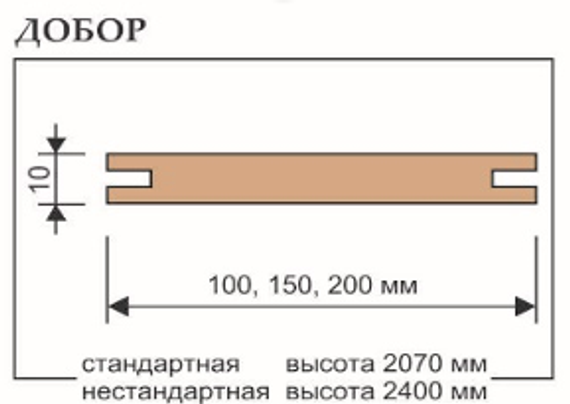 Добор дверной шпонированный телескопический Regidoors