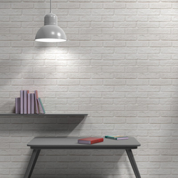 Панель ПВХ ВЕК фотопечать 3D глянец Кирпич белый ретро 2700х500 мм