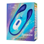 Синий двусторонний вибратор с управлением через приложение 46см ToyFa L'eroina Agamien 565003