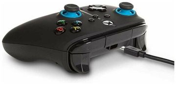 Геймпад проводной PowerA "Black" (Черный) Enhanced Blue Hint Wired Controller for Xbox Series X/S (1518817-02) (Xbox One/Series X/S/PC)