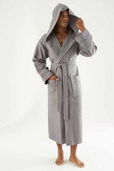 24680 Халат мужской вафельный с капюшоном Nysa Elmas Pike