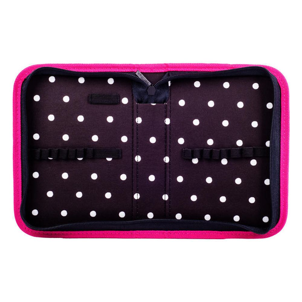 Пенал 1 отделение 200*140*40 Berlingo Pink flamingo, ПВХ с блестками