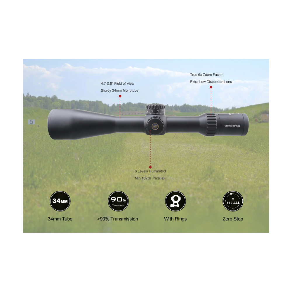 Оптический прицел Vector Optics Continental 5-30x56 Ranging FFP ( Сетка VEC-MBR / с подсветкой )
