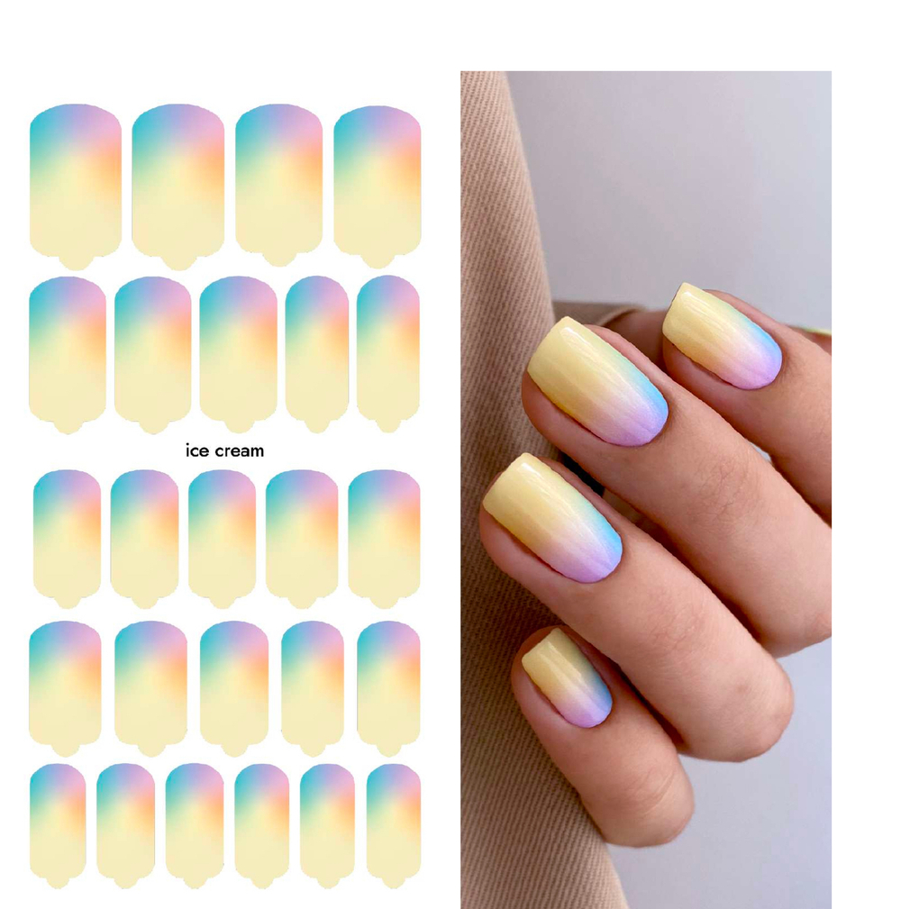 Плёнки для маникюра by provocative nails ice cream