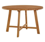 Дизайнерский круглый обеденный стол Таула 140х140х74 см из массива дуба, белый