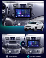 Магнитола для Toyota Highlander 2 2007-2013 XU40 - Carmedia OL-1431-1 QLed+2K, Android 13, UIS7870 (DUDU7), CarPlay, SIM-слот