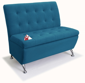 Диван прямой "Форма" Dream Denim (синий) с декоративной прошивкой