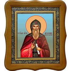 Арсений Новгородский преподобный, Христа ради юродивый. Икона на холсте.