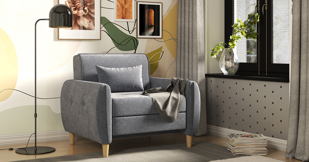 Кресло - кровать Анита (Арт. ТД 374 Happy 996 серый)