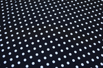 Вискоза черная в малый белый горох