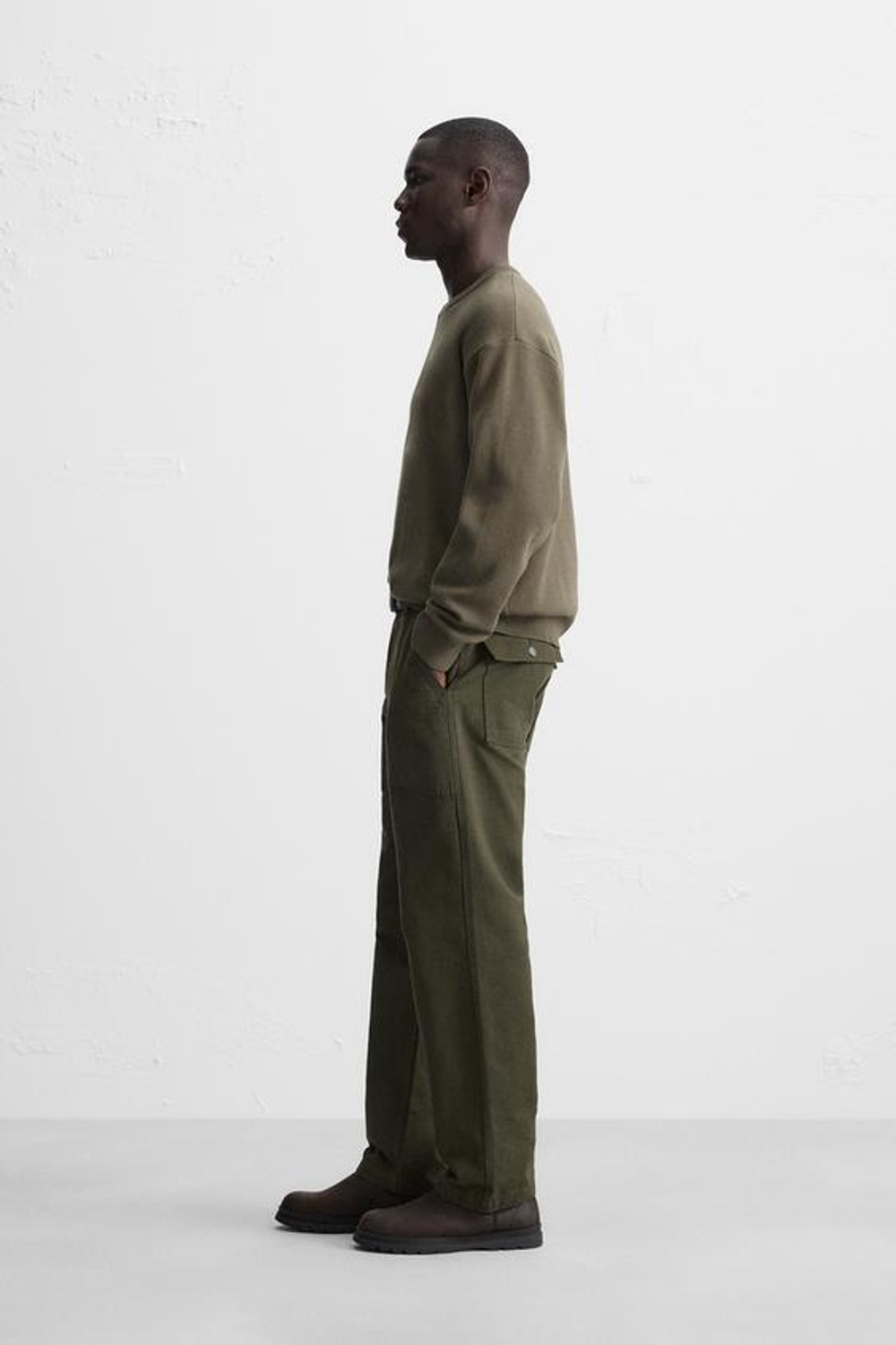 ZARA МЯГКИЙ СВИТЕР, ХАКИ