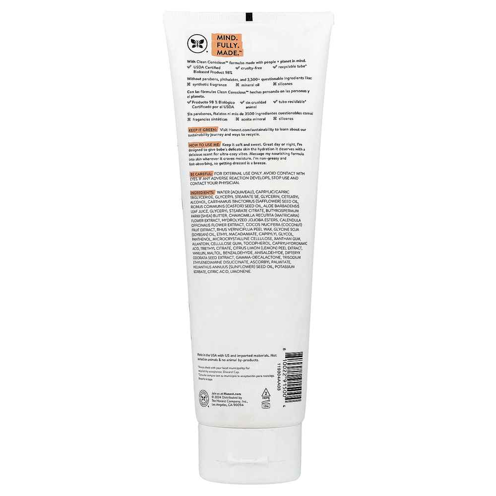 The Honest Company, Comfort, лосьон для лица и тела, сладкий крем, 250 мл (8,5 жидк. унции)