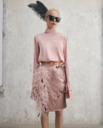 Атласная рубашка Trick Pink