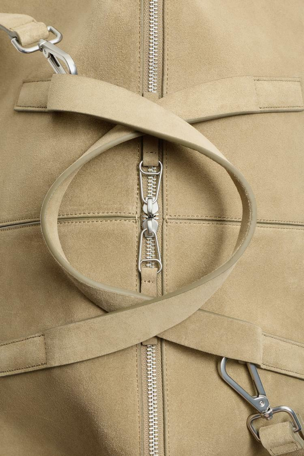 ZARA КОЖАНАЯ СУМКА ДЛЯ БОУЛИНГА XL, ПЕСОЧНО-КОРИЧНЕВЫЙ