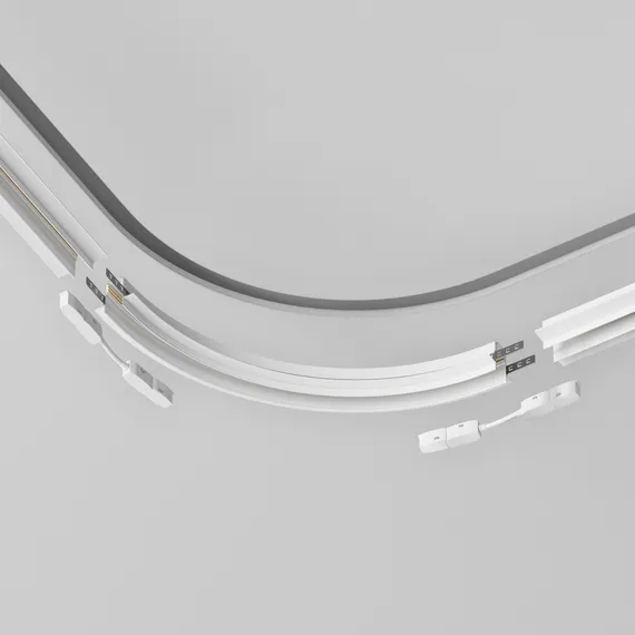 Коннектор радиусный R300 Exility встраиваемый под ГКЛ 9,5мм, белый Technical tra044-angle-w