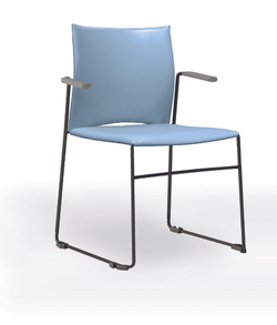 Web стул на полозьях с мягким сиденьем и спинкой