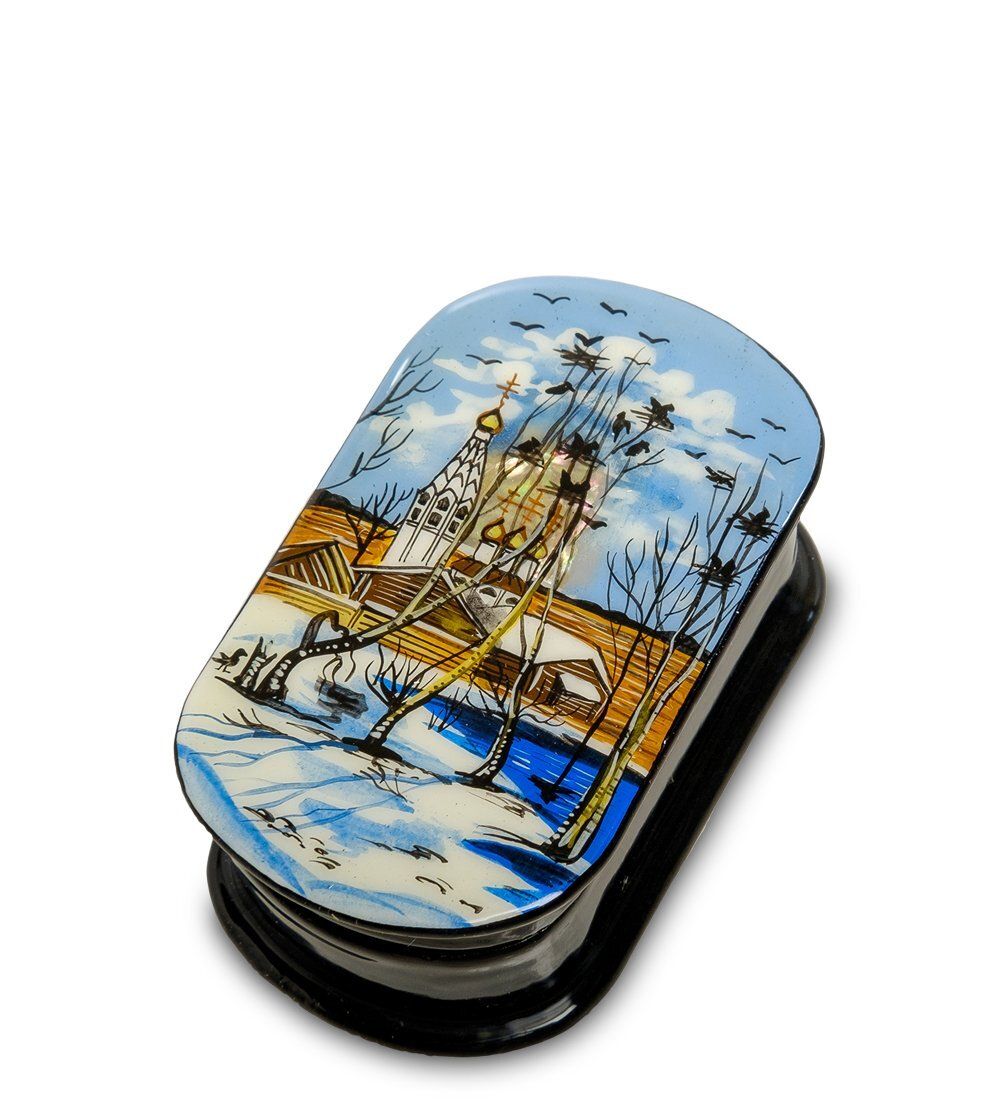 Народные промыслы ШК-55/ 94-B Шкатулка «Зима» исп. Маркова