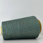FRIZZANTE - Industria Italiana Filati; 70% вискоза, 15% металлизированный люрекс, 15% п/а; 3500м/100гр; col. 66, цвет: морской зеленый, люрекс черного цвета