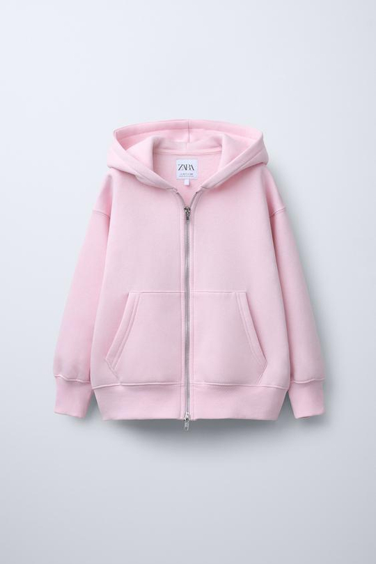 ZARA ХУДИ С МОЛНИЕЙ, РОЗОВЫЙ