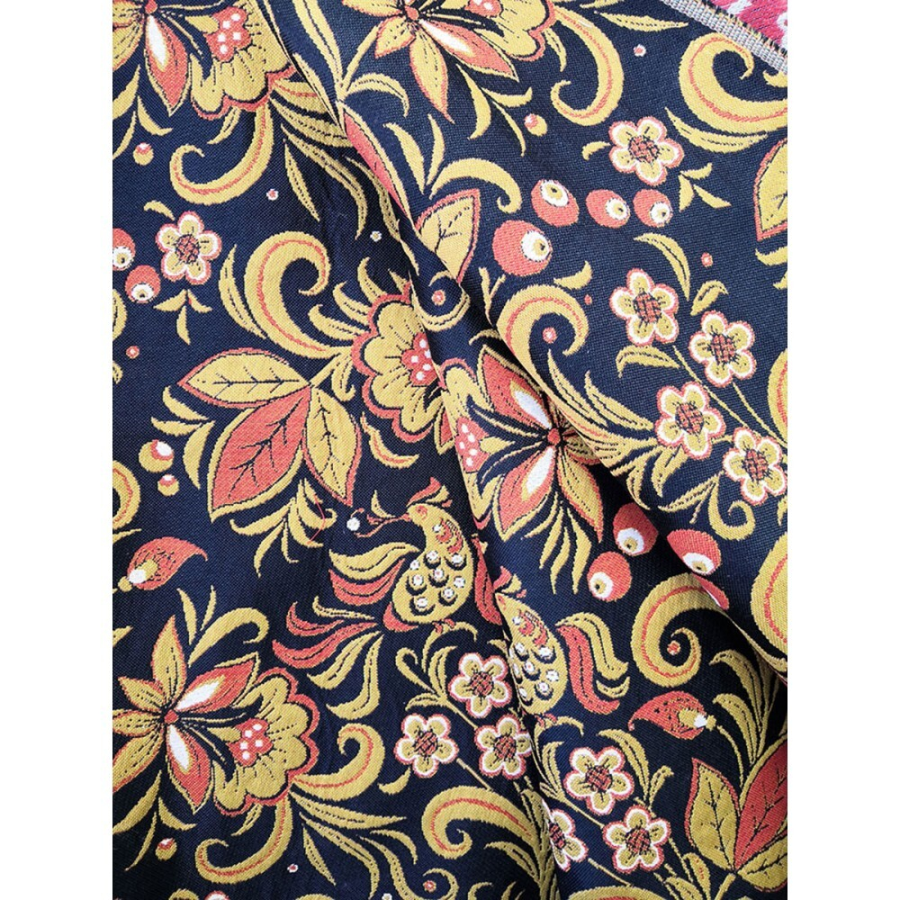 Гобелен Этника Хохлома черная