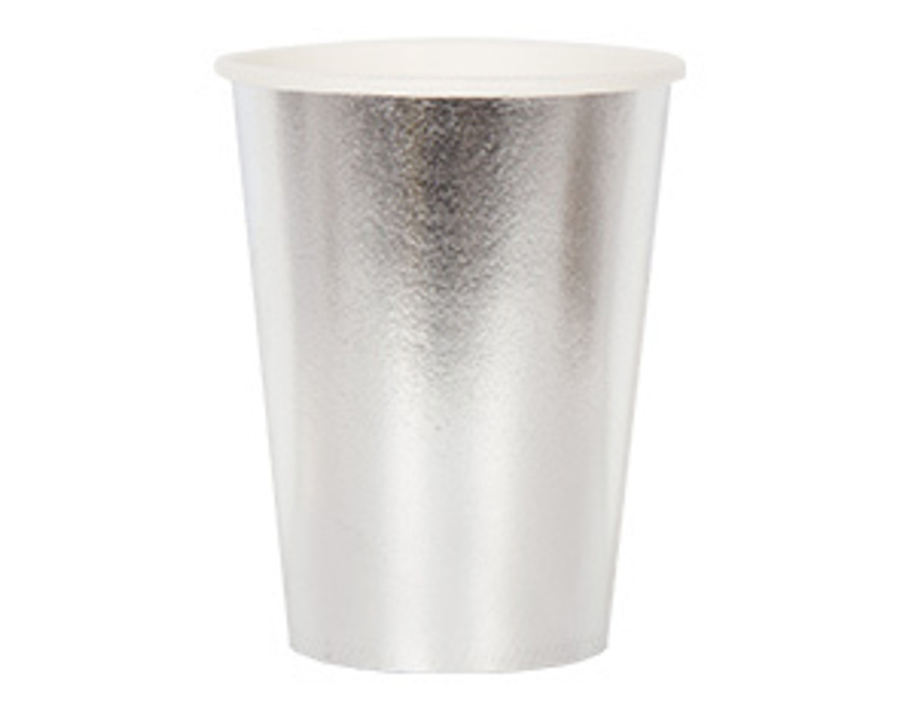 Стакан фольгирован серебряный 250мл 6штG