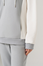 23151 Худи женский (серый / молочный)