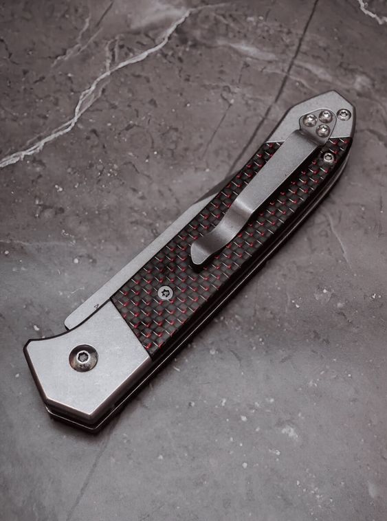 Тактический складной автоматический нож BOKER MAGNUM Черный в красную точку