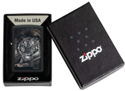 Зажигалка Zippo Spazuk Design с покрытием Black Matte, латунь/сталь, чёрная, матовая, 38x13x57 мм