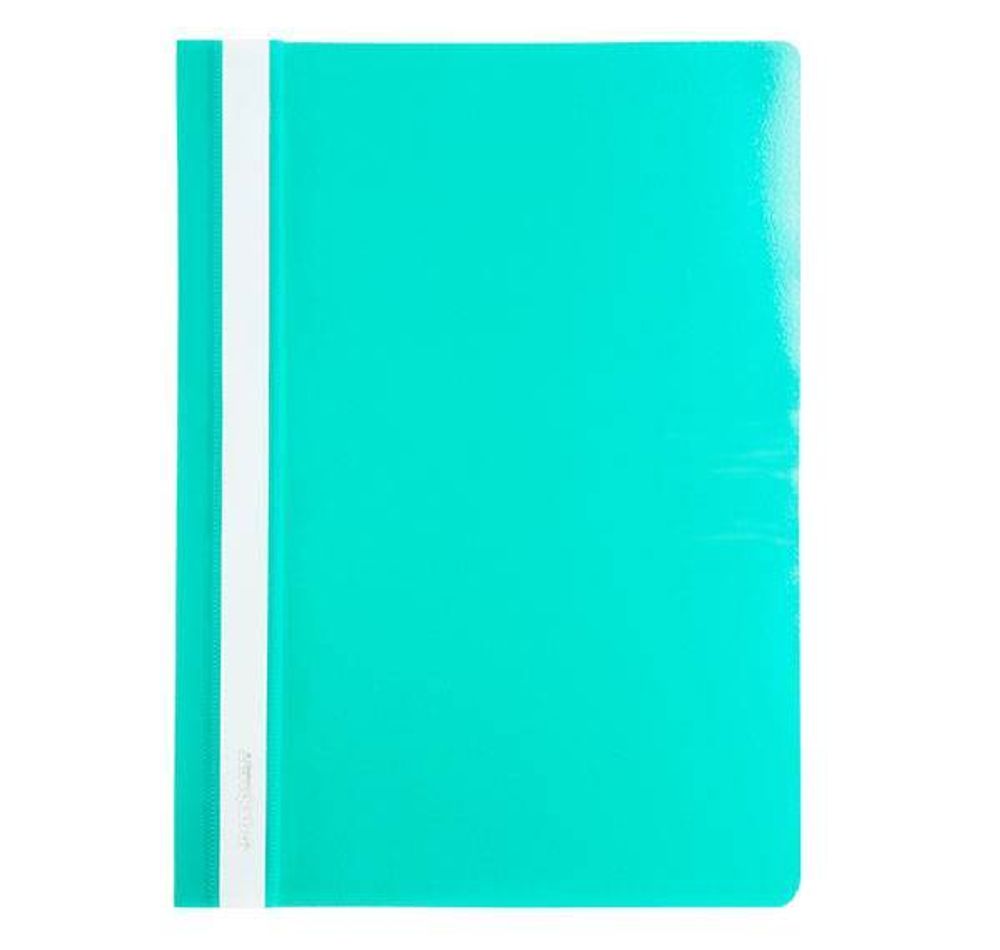 Папка скоросшиватель inФОРМАТ А4 бирюз. пластик 180 мкм карман д/маркир.этикет.