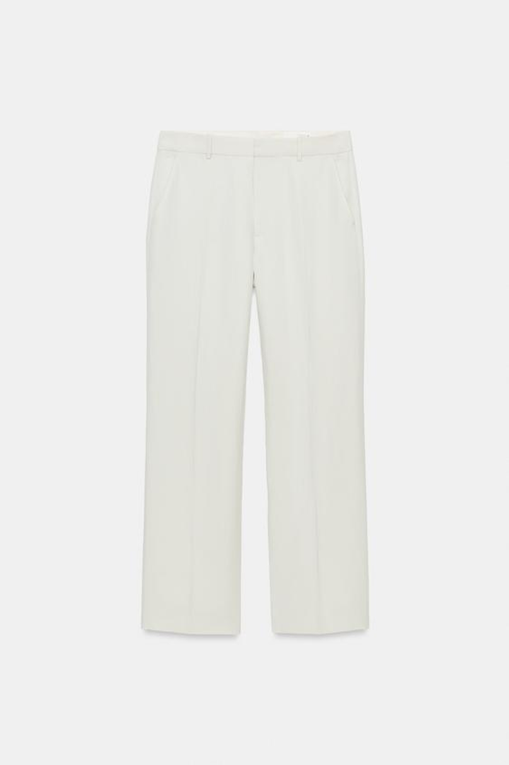 ZARA БРЮКИ ИЗ СМЕСОВОГО ЛЬНА — ZW COLLECTION, ЦВЕТ ЛЬДА