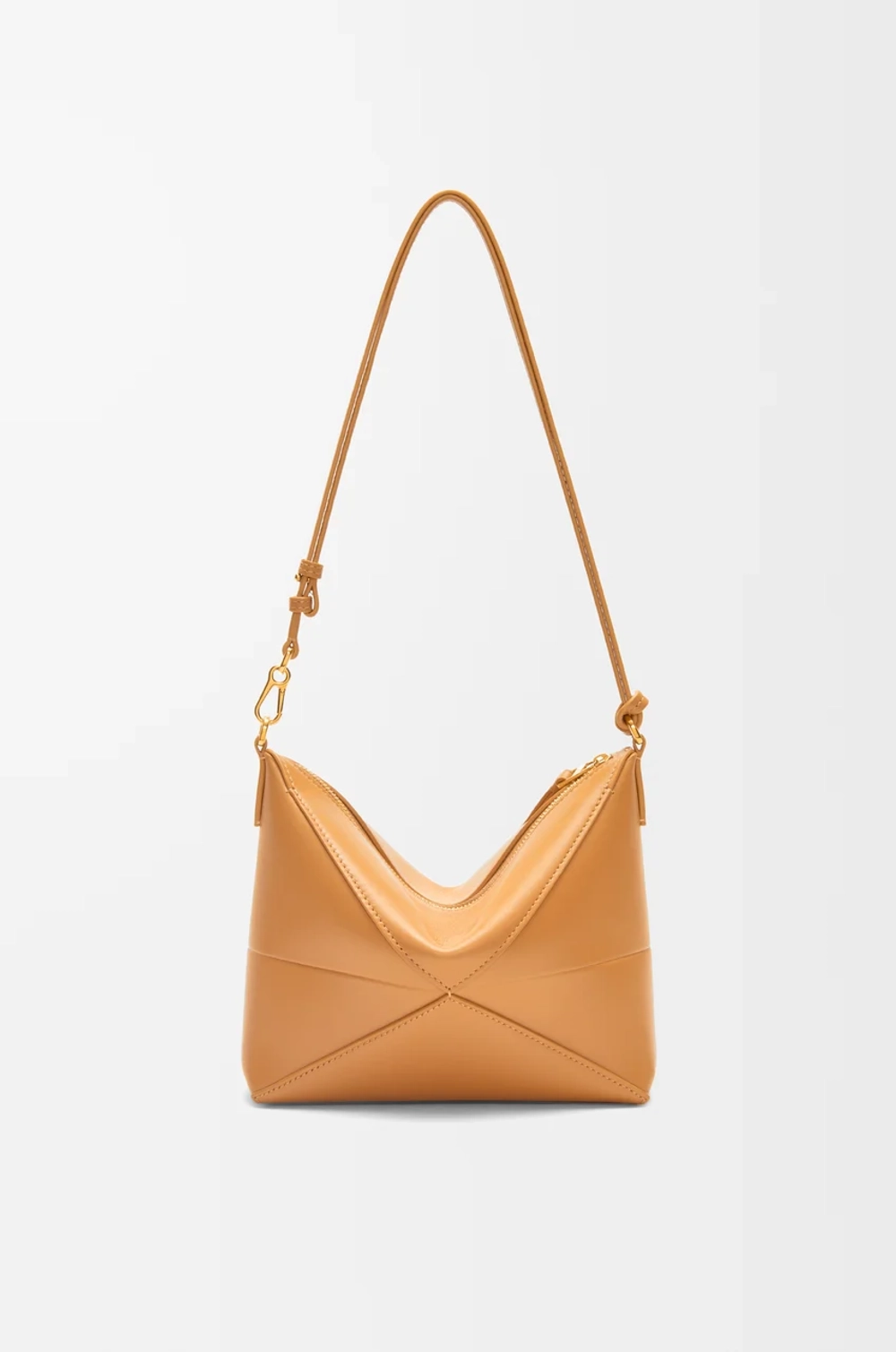 Loewe Сумочка-клатч Puzzle Fold из блестящей телячьей кожи наппа, горчично-желтый