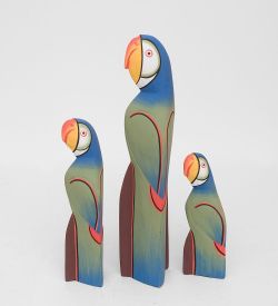 Decor and Gift 90-057 Статуэтка «Синий Попугай» набор из трех 40,30,20 см