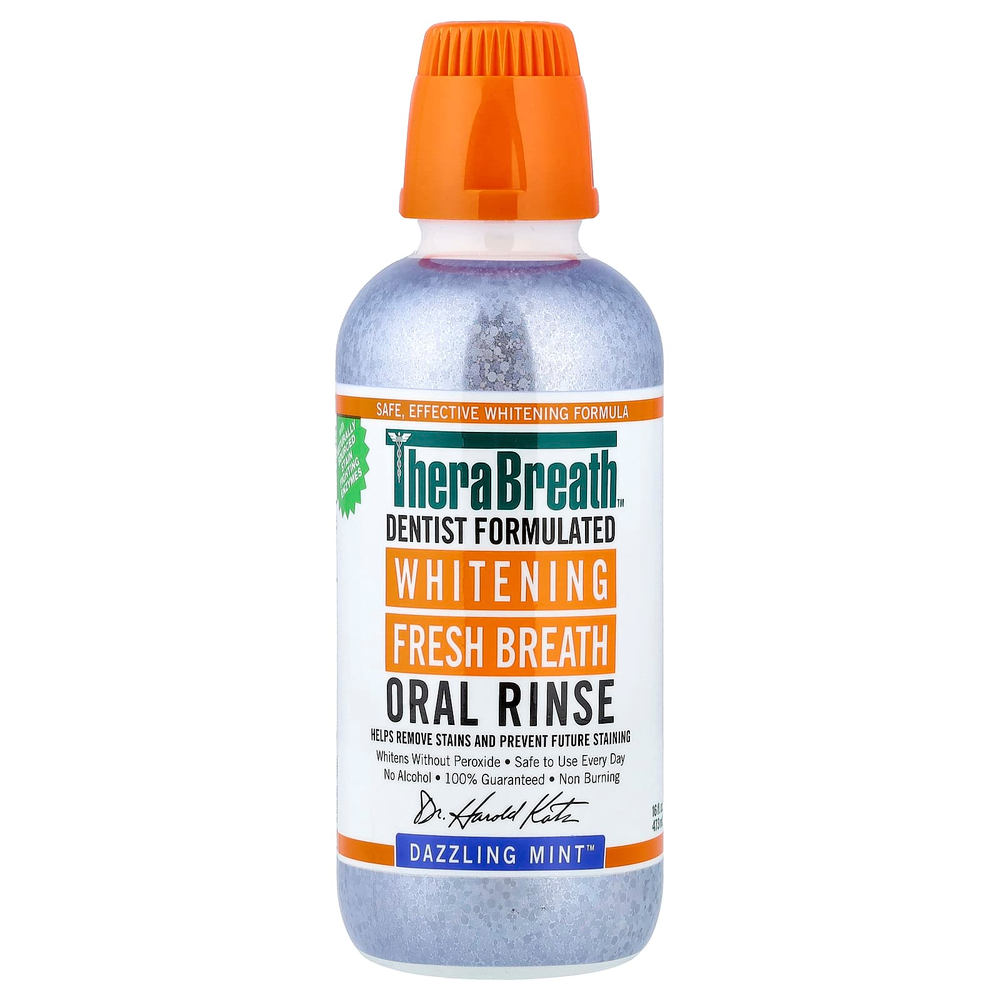 TheraBreath, Whitening Fresh Breath, ополаскиватель для полости рта, ослепительная мята, 473 мл (16 жидк. унц.)