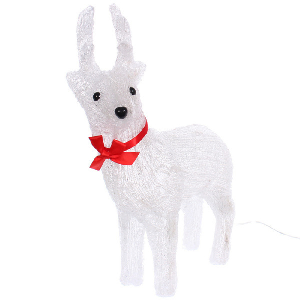 Фигура светодиодная «Мерцающий олень» 24*17*37 см, 30 ламп LED, авторежим, 220V, Белый