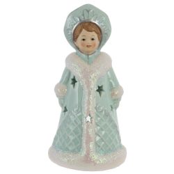 GAEM Подсвечник "Снегурочка, L8,5 W7 H16,5 см, 2в.