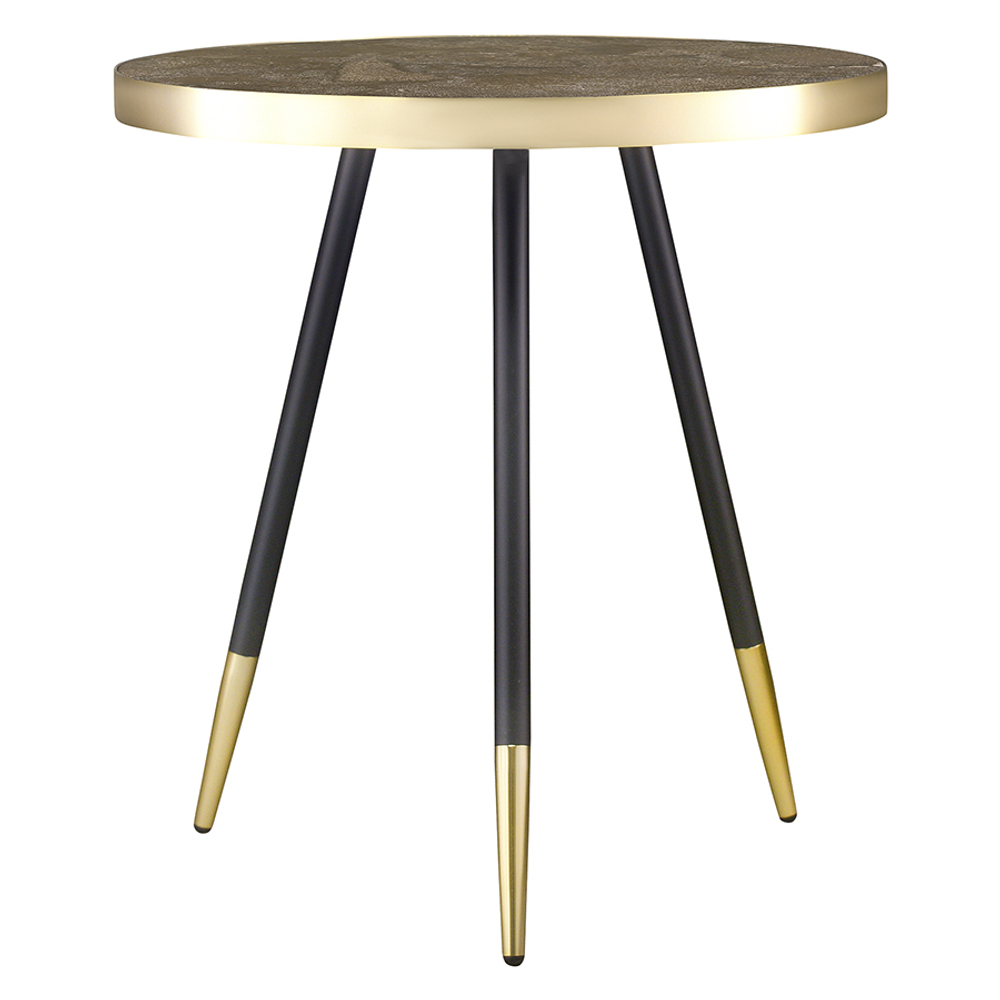 Столик Bergenson Bjorn Hedda, 55 см, черный/матовое золото