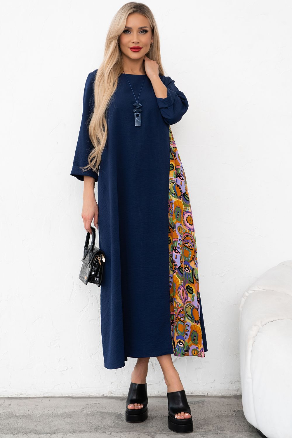 Платье Кэтрин (синий) Р11-2014 Nikol (Акция)