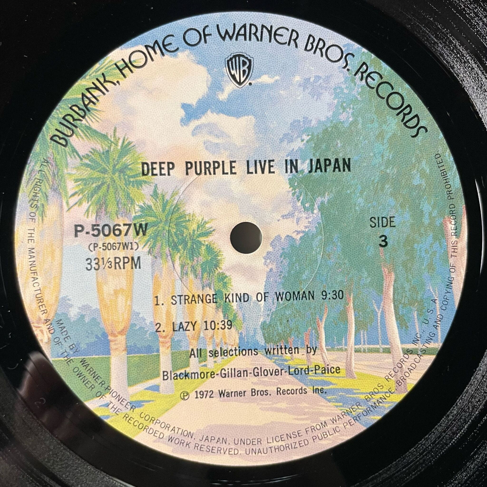 Винтажная виниловая пластинка LP Deep Purple Live In Japan (Japan 1974) (Obi) Lazy