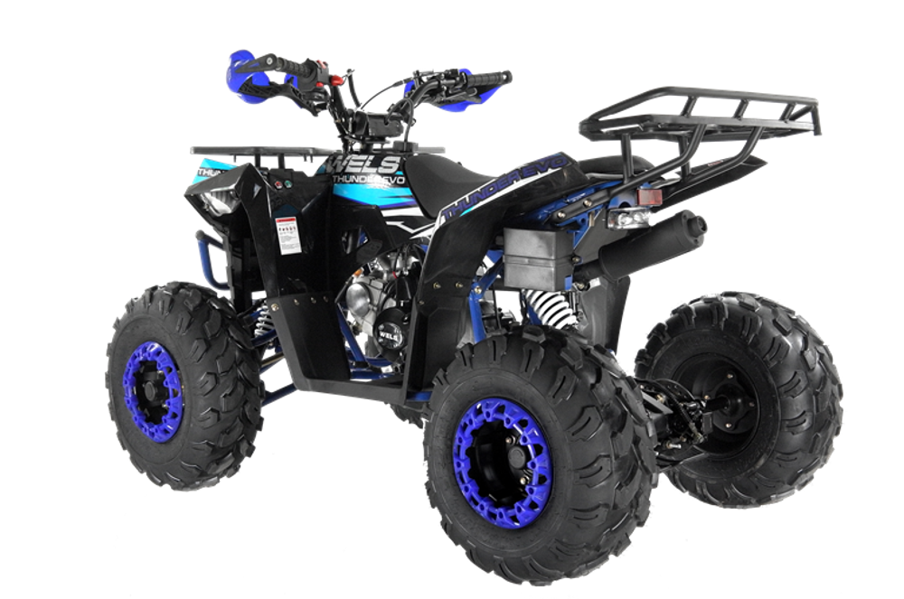 Квадроцикл Wels Thunder EVO 125 куб/см 10 л.с колеса 8" цвет Черно/синий