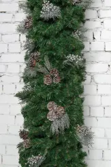 Хвойная арка Санкт-Петербург 240*160 см. с серебряным декором, Литая+ПВХ, ЕлкиТорг (28006)