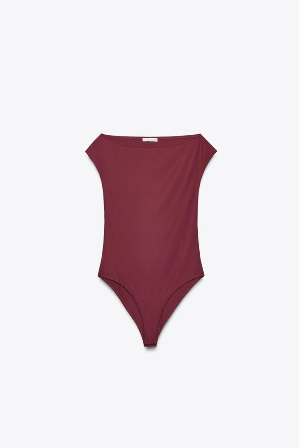 ZARA БОДИ ИЗ ПОЛИАМИДА, БУРГУНДИ