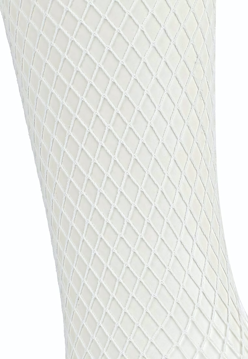 Чулки Le Frivole в мелкую сетку с кружевной резинкой белые S/M